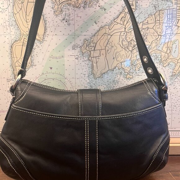 Vintage Y2K Coach Black Leather Soho Shoulder Bag - Picture 6 of 16